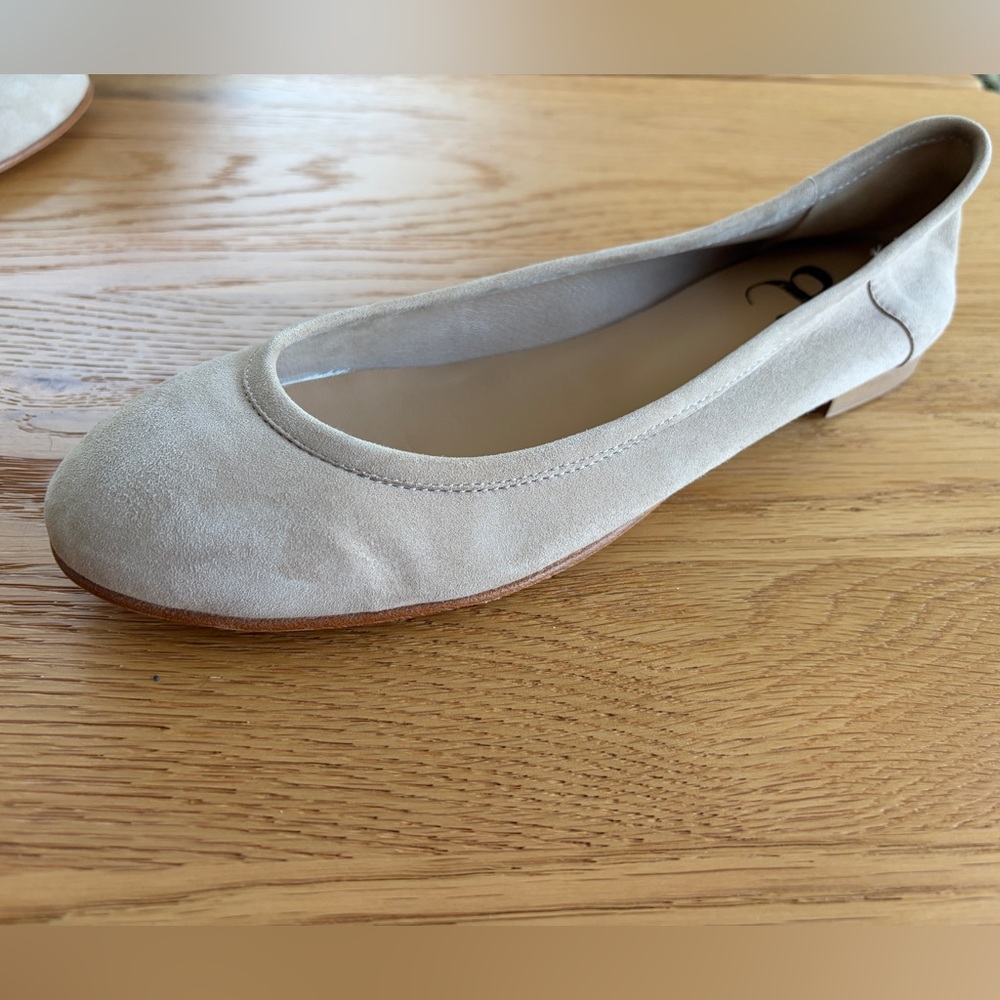 Suede Ballet Ballerina Flats Taupe Beige Sz 8 - Picture 6 of 8